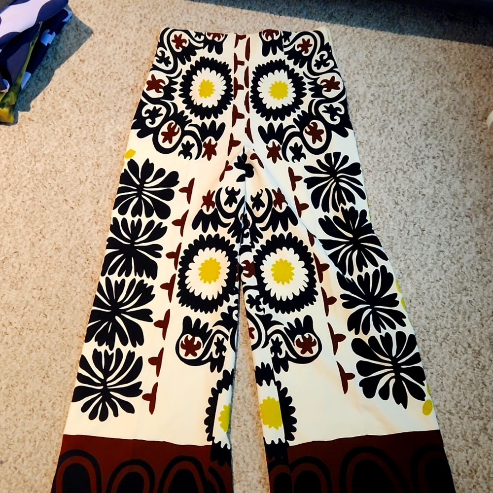 Wideleg multi color pants from zara